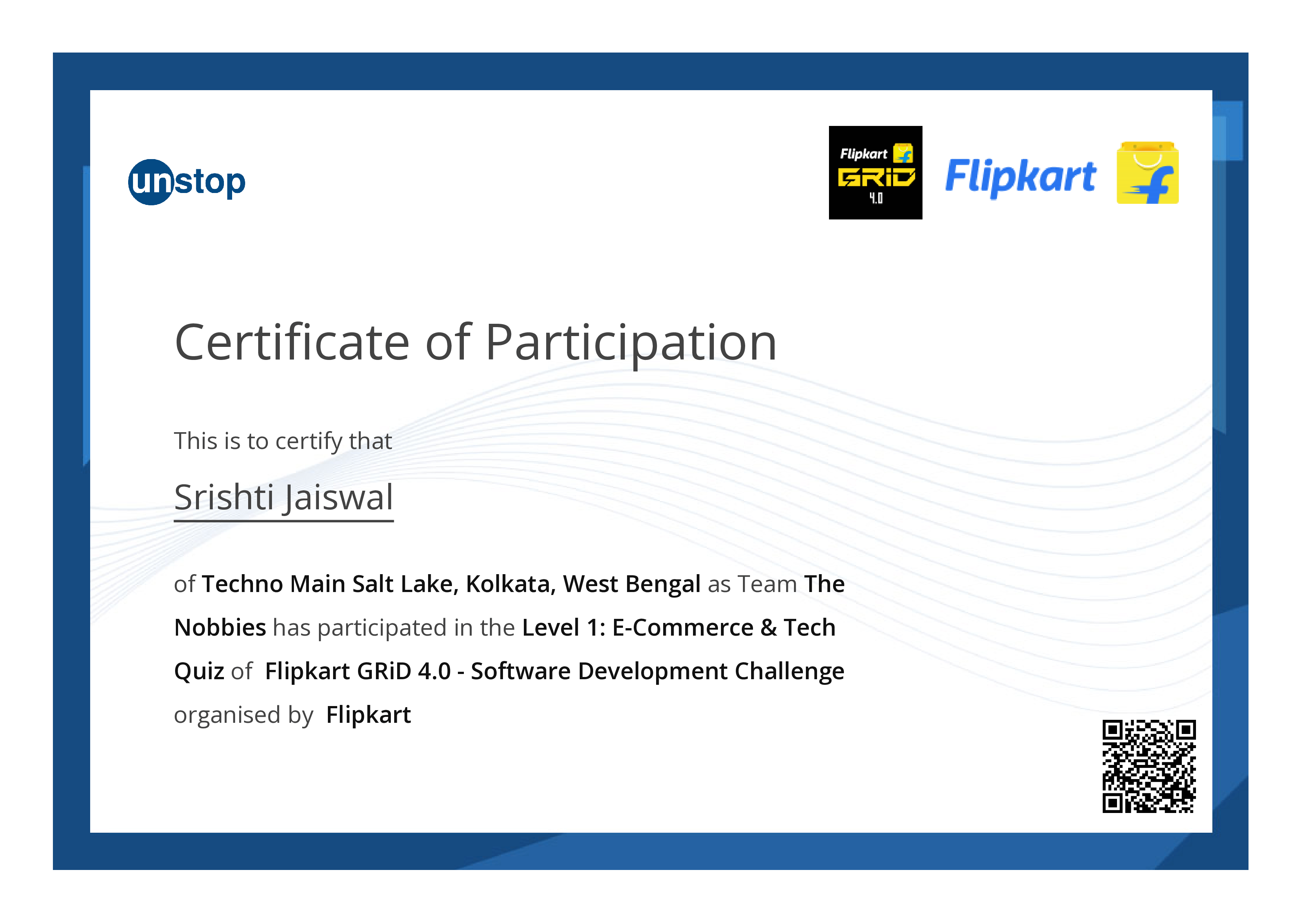 flipkartGrid4.0 certificate