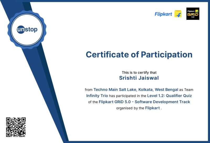 flipkartGrid5.0 certificate